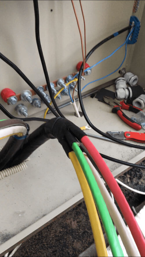 Монтаж концевой муфты